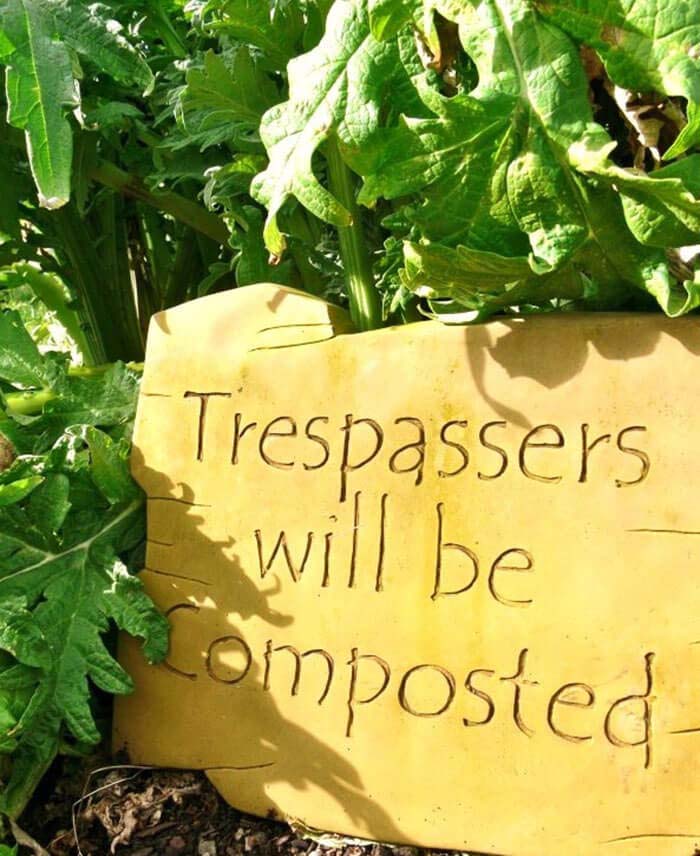 Engraved Funny Garden Sign