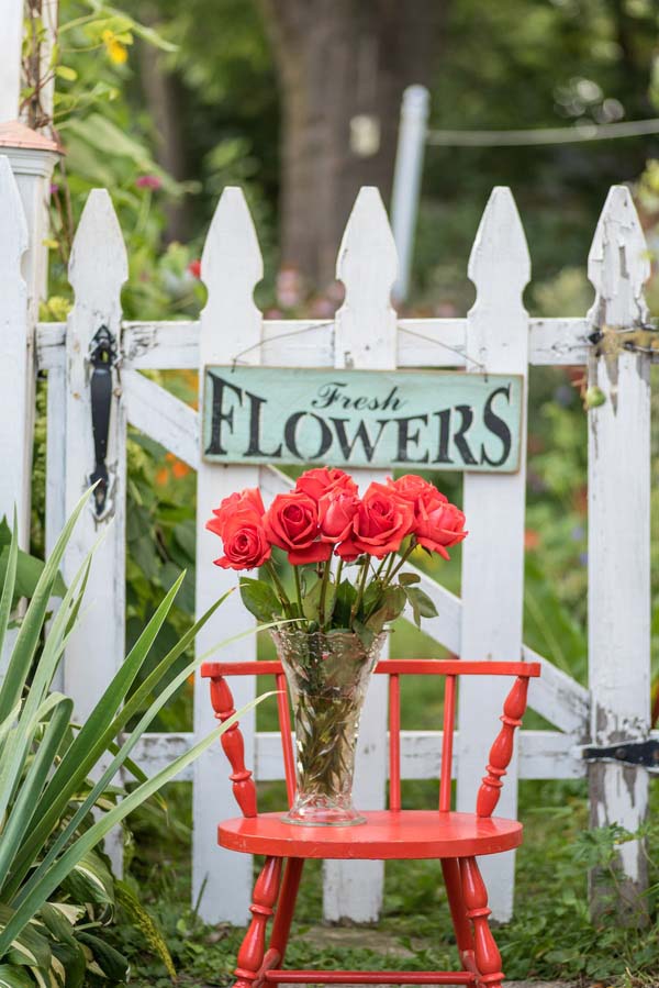 Wooden Sign For The Fence