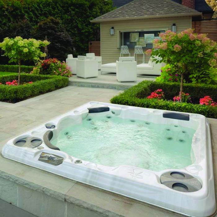 Sophisticated Hot Tub Landscaping Idea On A Budget
