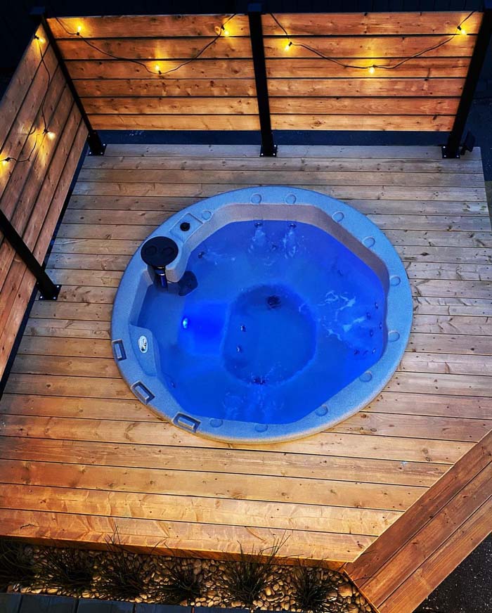 Hot Tub Landscaping Idea On A Budget On A Deck