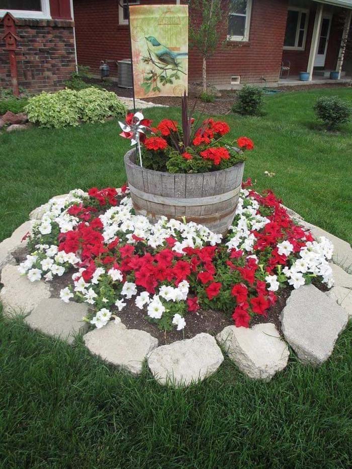 An Island With Reused Wine Barrel