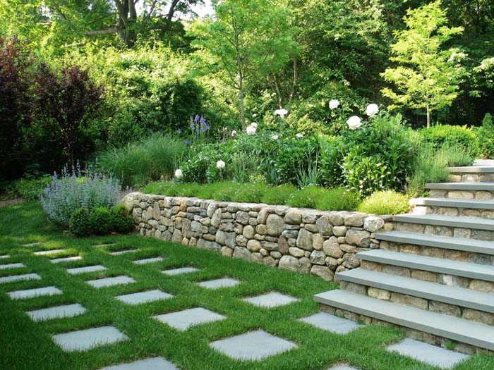 Stone Fence and Layered Garden
