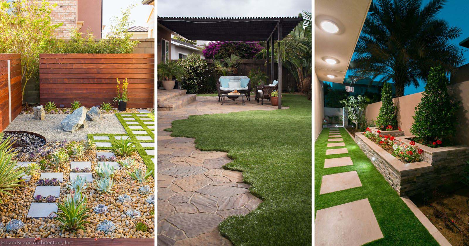 Artificial Grass and Paving Ideas Designs