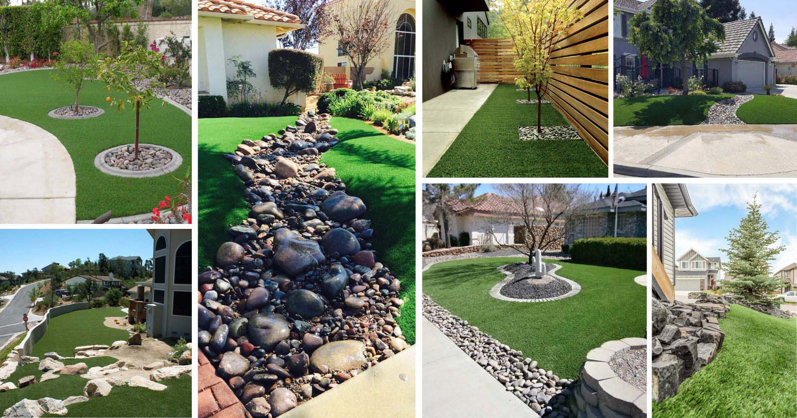 Artificial Grass and Rock Landscaping Ideas