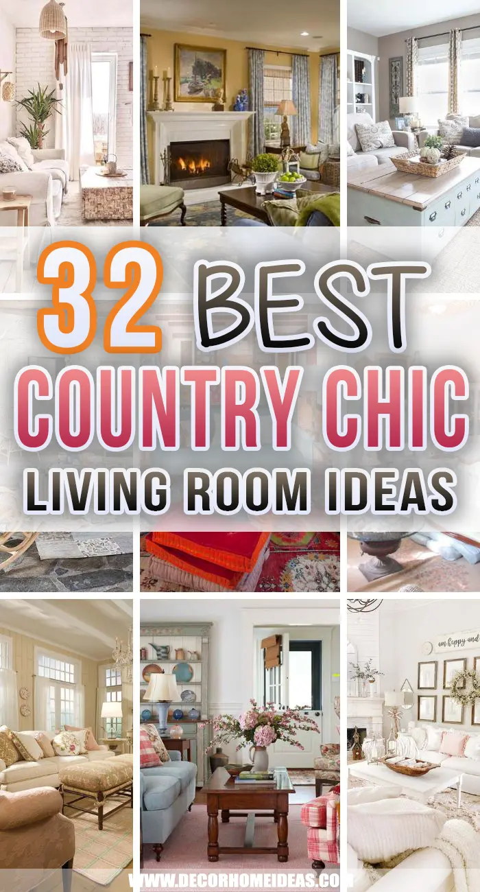 Best Country Chic Living Room Ideas. Decorate your living with some country chic accessories and elements to create the perfect rustic interior.