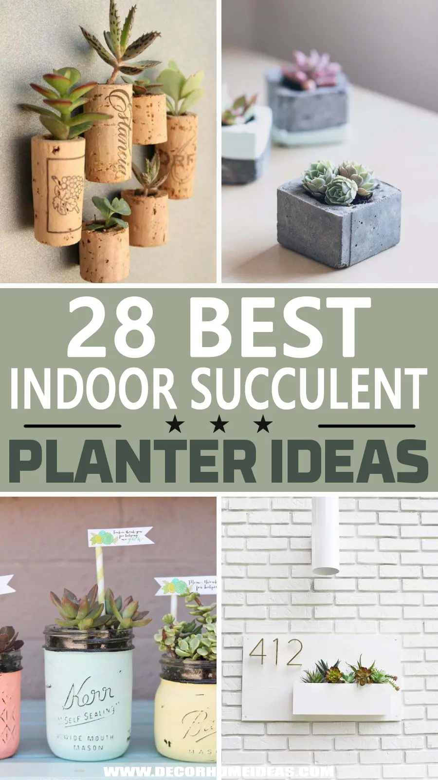 Best Indoor Succulent Planter Ideas. Indoor succulent planters are a great way to bring a touch of nature into your home. As succulents are low-maintenance plants and come in various shapes and sizes, the planter's options are limitless.