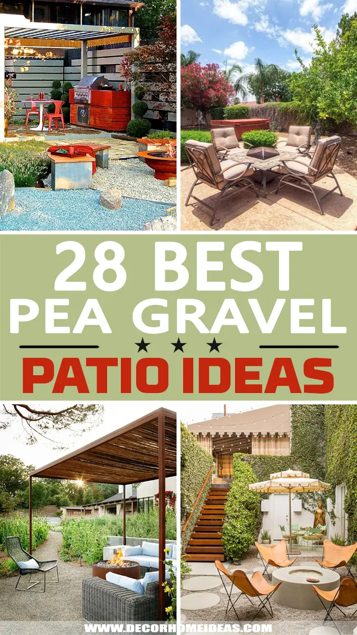 Best Pea Gravel Patio Ideas. Add more texture and charm to your outdoor space with these pea gravel patio ideas. Gravel is budget-friendly and easy to maintain while creating a beautiful canvas for your patio design. #decorhomeideas