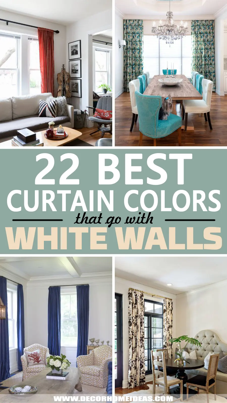 Curtains For White Walls Best Designs. Add a pop of color to your white walls with these bright and colorful curtains. Whether you like patterned or one-colored curtains we have all of them.