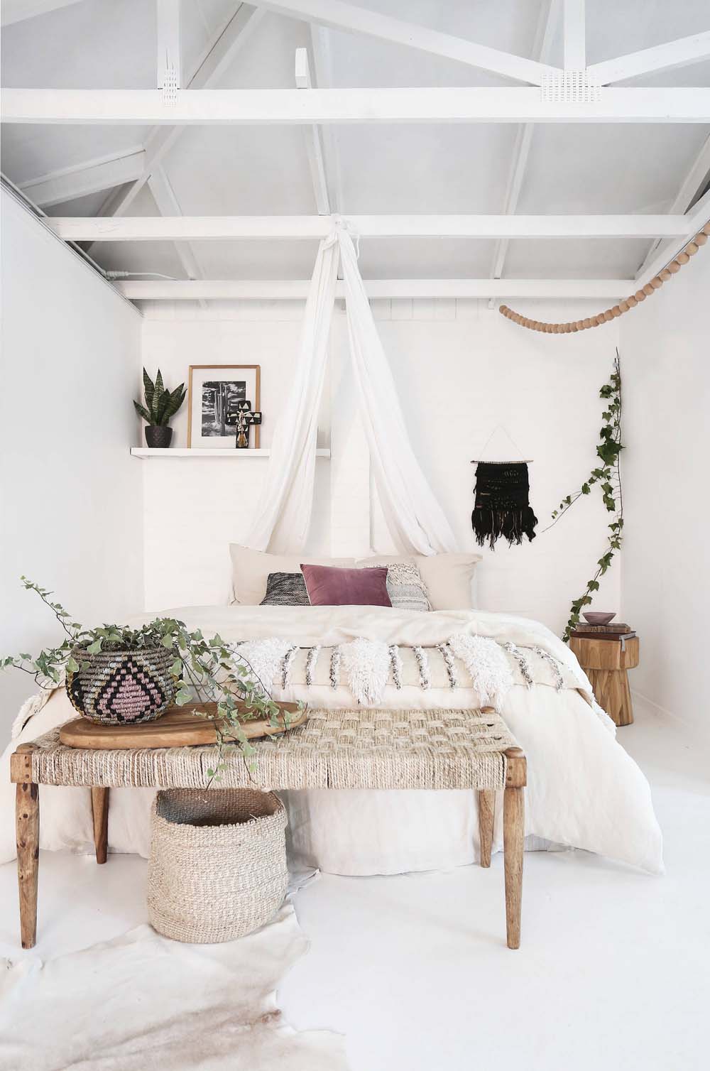 Canopy Bed In A Boho Bedroom