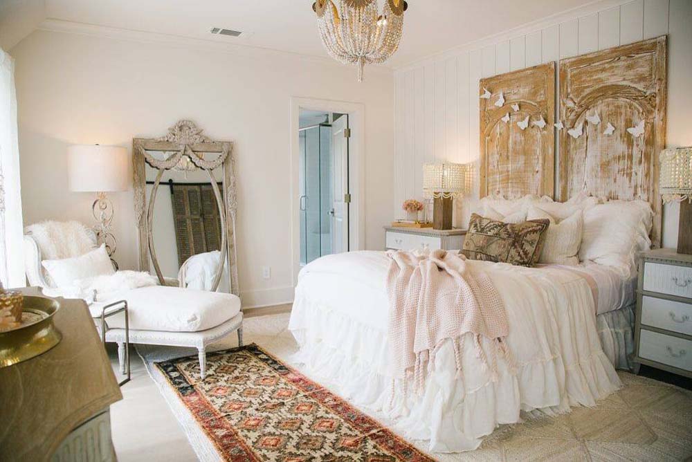 Vintage Chic Accents In A Boho Bedroom
