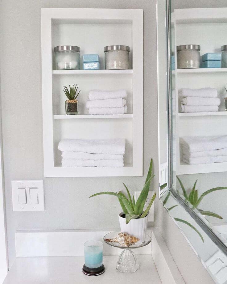 Medicine Cabinet Repurposed Into Useful Bathroom Storage