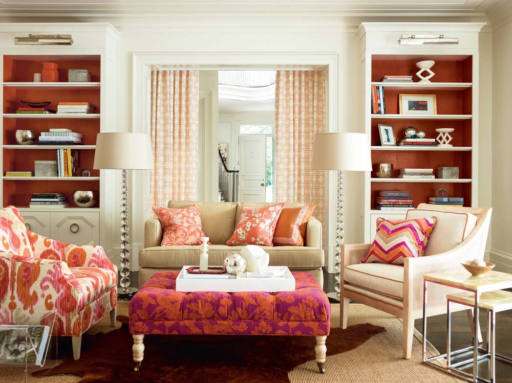 Pink Hues For A Lovely Country Chic Living Room