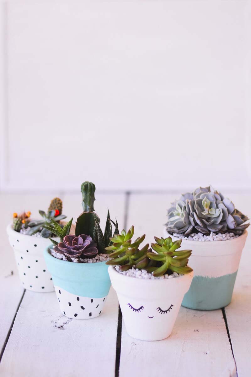 Embellished Terra Cotta Pots