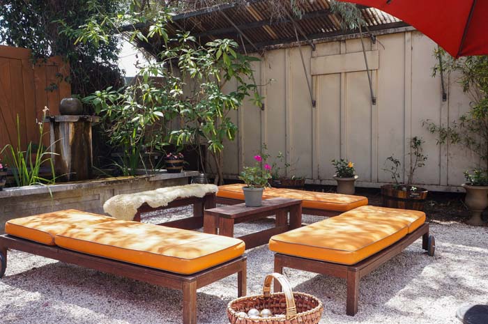 Farmhouse Industrial Gravel Patio