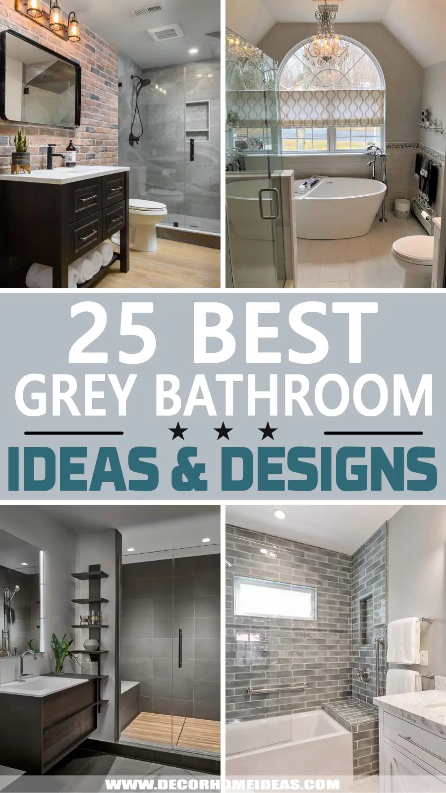 Spruce up your bathroom style with these stunning grey bathroom ideas and designs. The grey color will add a modern touch and elevate the design.