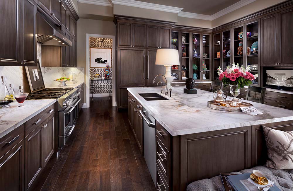 Dark Hardwood Floor Dark Kitchen Cabinets