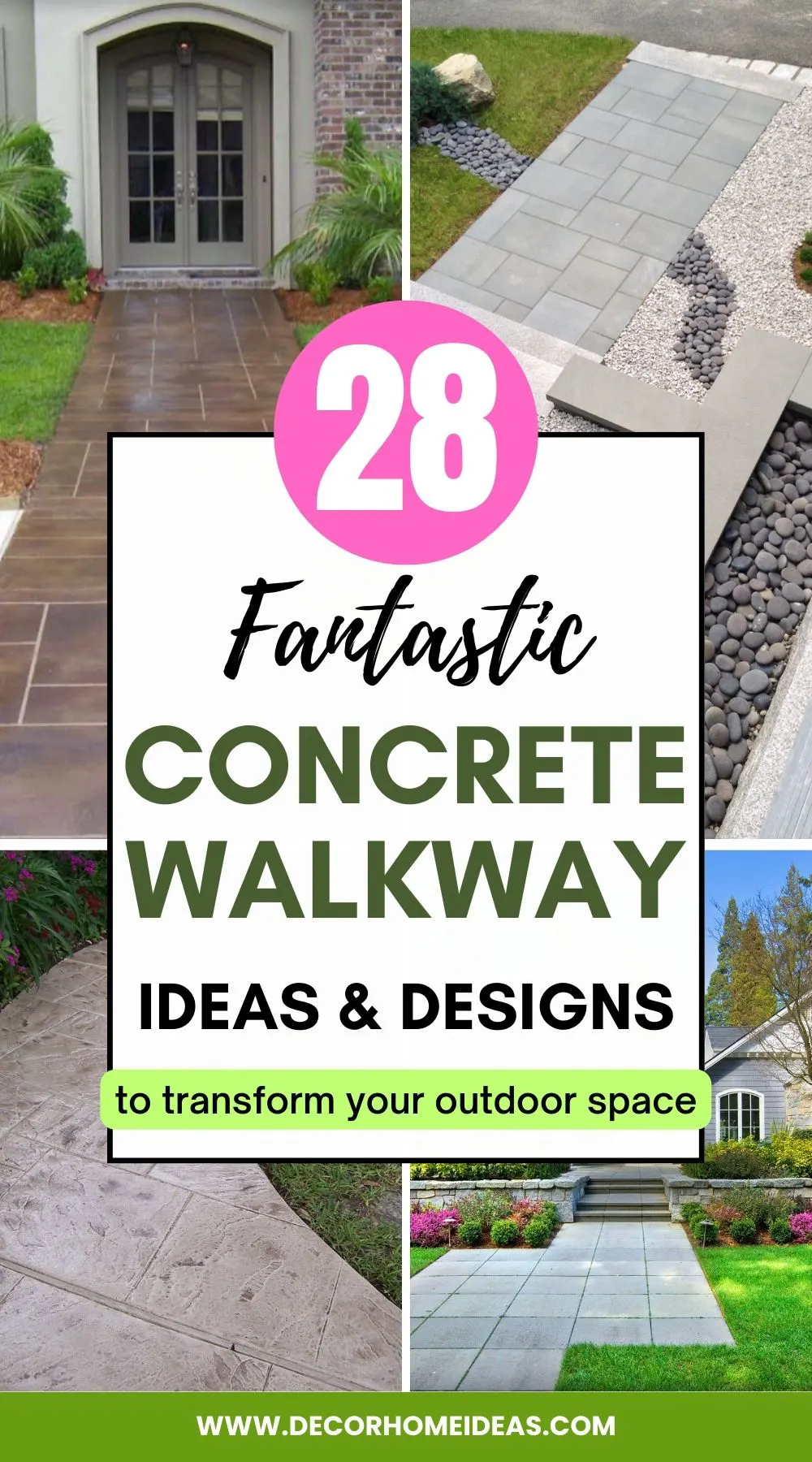 Concrete walkway ideas can transform the exterior of any home with their durability, versatility, and design possibilities. 