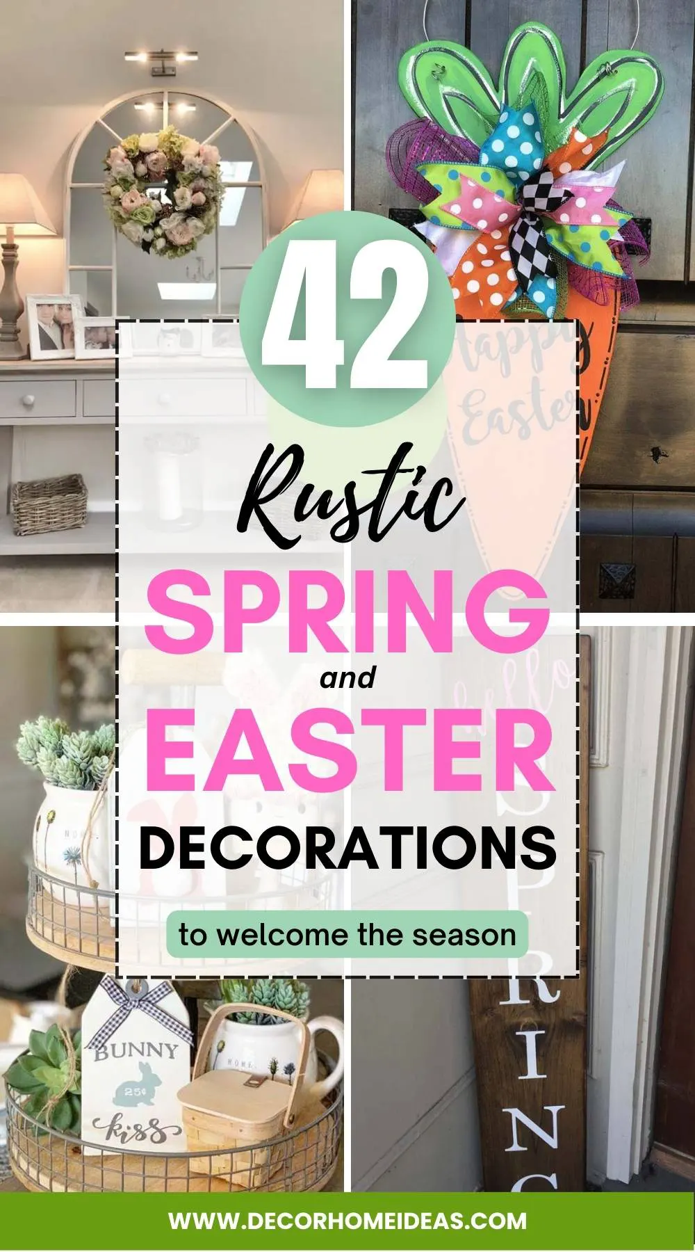 Rustic Easter and spring decorations are a perfect way to infuse your home with natural charm and cozy warmth. From burlap banners to mason jar vases, these decor ideas combine vintage elements with fresh blooms and pastel colors to create a welcoming and inviting atmosphere for the season.