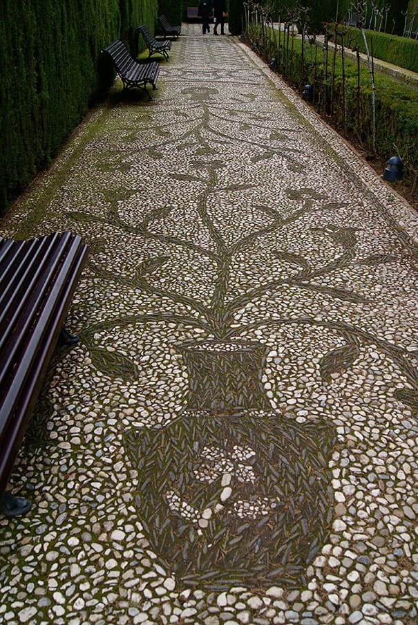 Vase-Shaped Stone Path