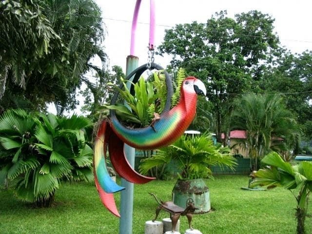 Tire Parrot Planter