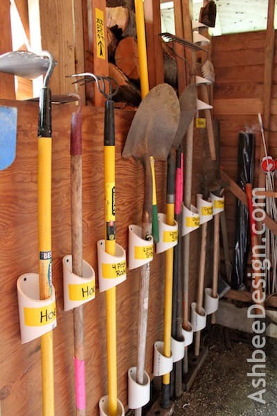  Organizing Garden Tools with PVC