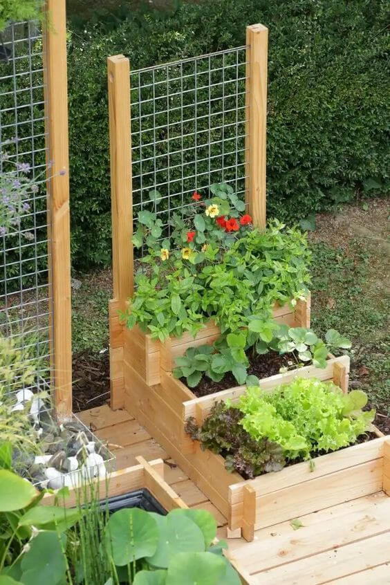 Raised Planter Trellis For Vegetables