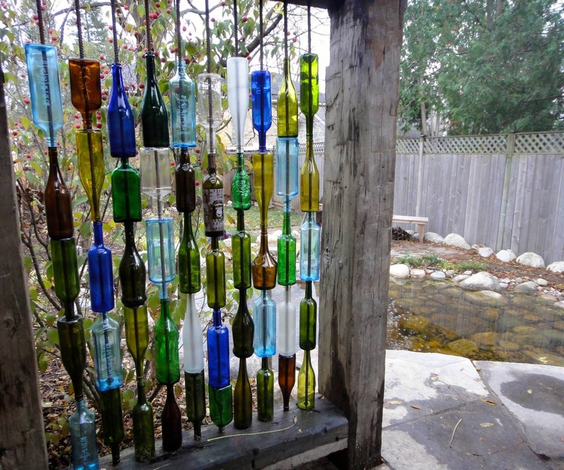 “Stained Glass” Wall Made From Recycled Glass Bottles