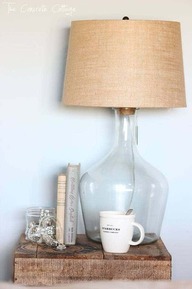 Farmhouse Glass Bottle Lamp