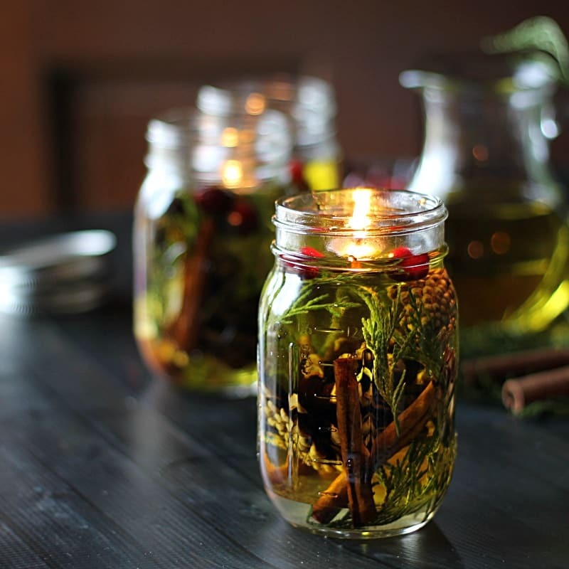 Mason Jar Oil Candle