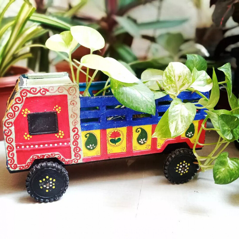 A Colorful Truck Planter