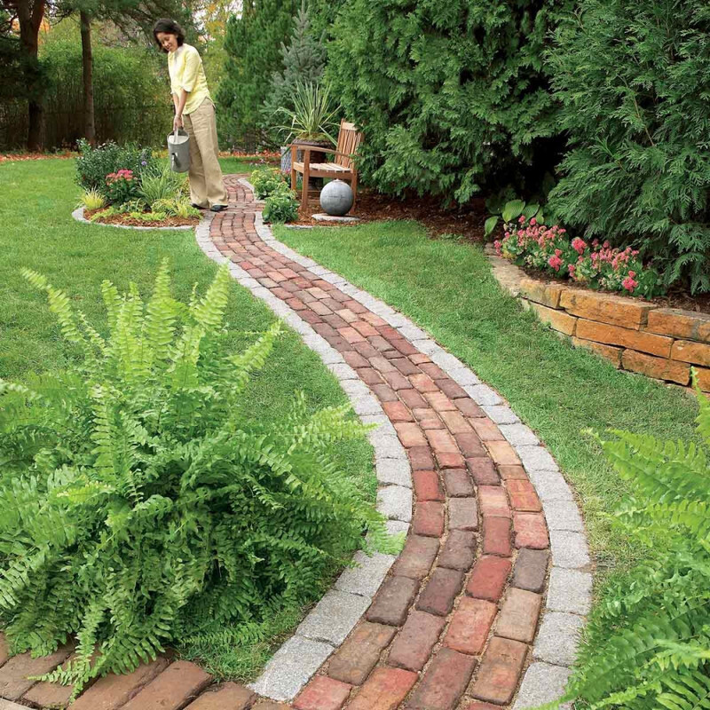 Recycled Brick Path
