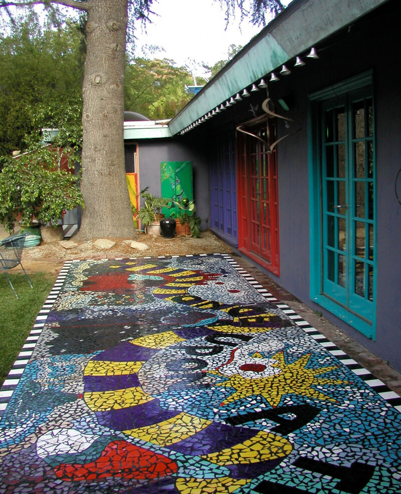 Broken Glass Mosaic Path