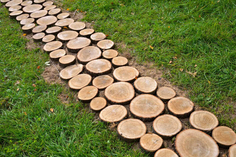 Wood Slice Pathway