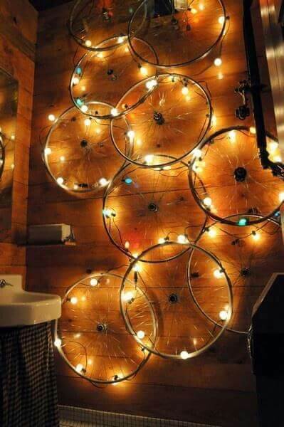 Bicycle Wheel Wall Light