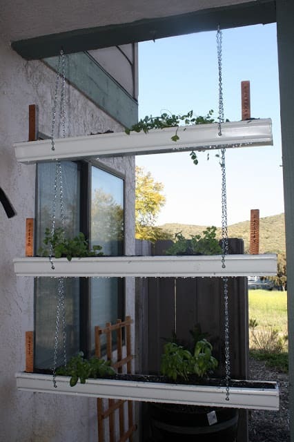 Hanging Gutter Garden