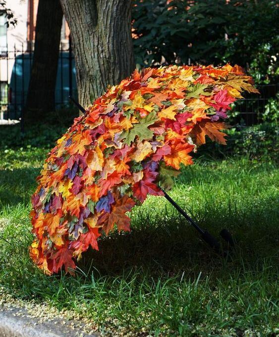 Umbrella Fall Autumn Leaf Styling