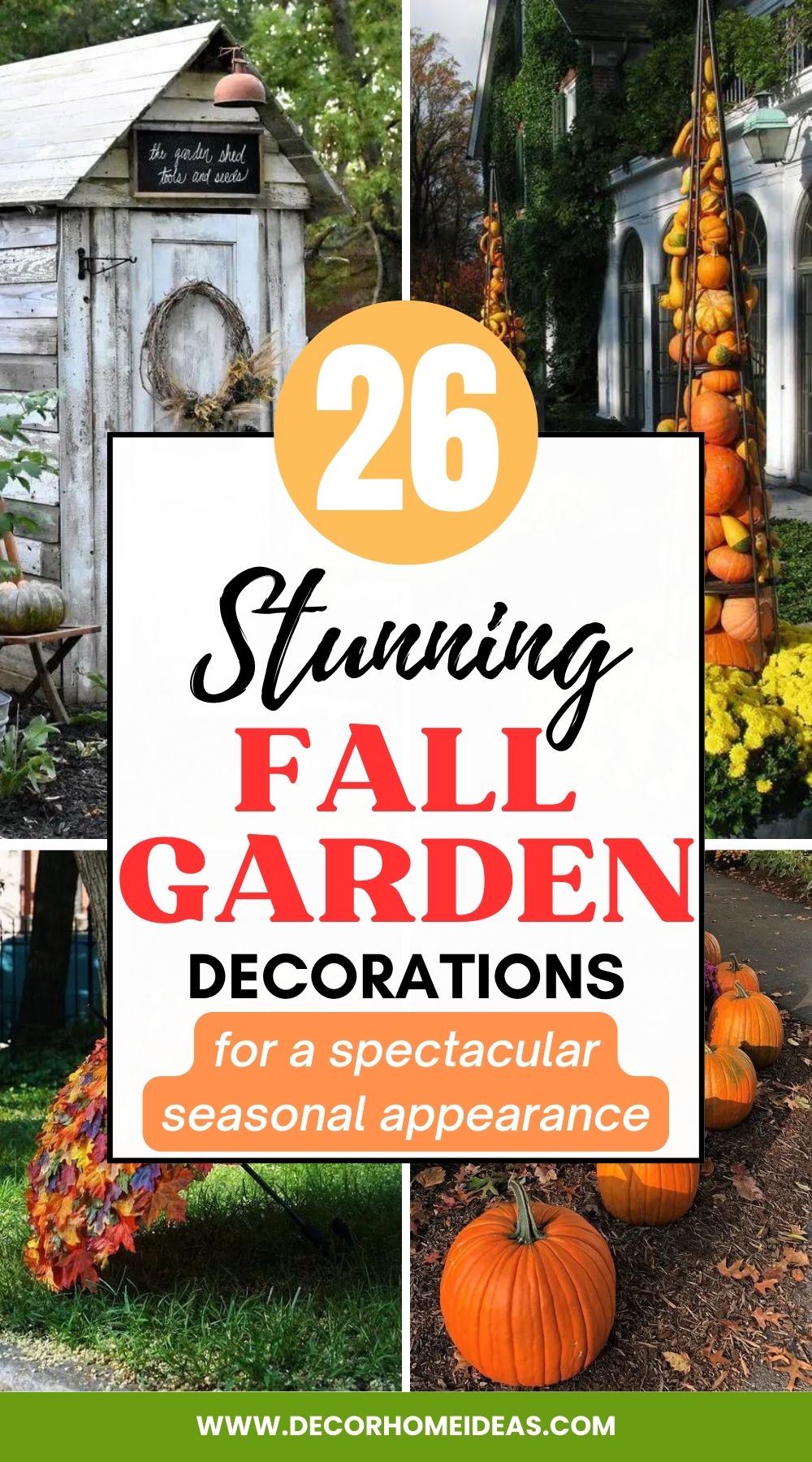 Get inspired to decorate your yard this fall with these 26 stunning fall yard decorations! From pumpkins to scarecrows, find the perfect decorations for your outdoor space.