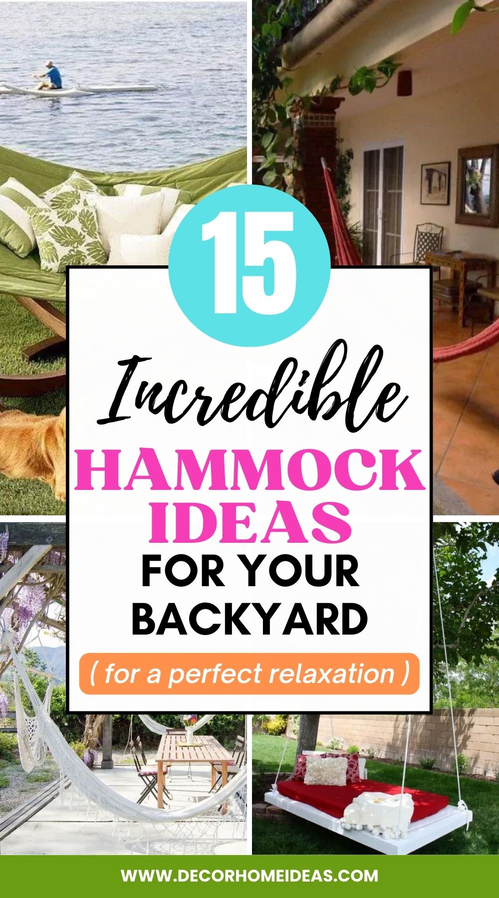 Create a relaxing outdoor space with these 15 hammock ideas for your backyard. From DIY projects to store-bought options, find the perfect hammock for your outdoor oasis.