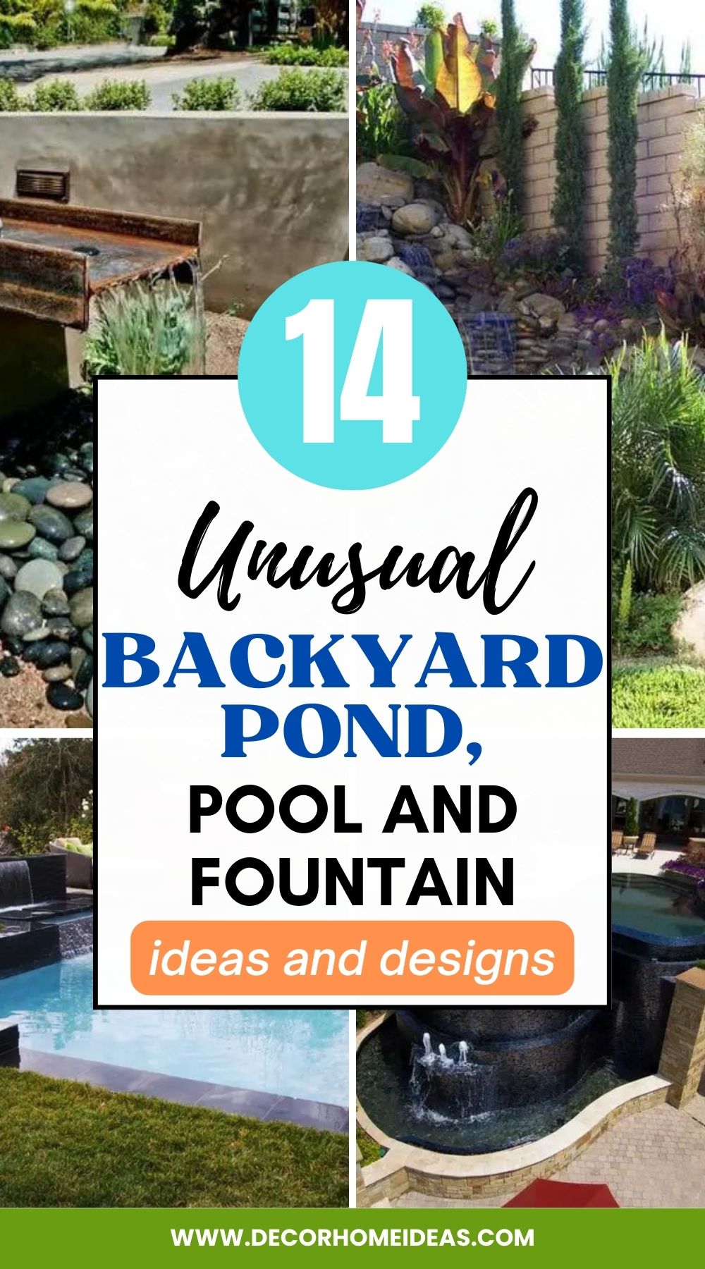 Create an outdoor oasis with these 14 unique backyard pond, pool, and fountain ideas. From waterfalls to DIY projects, find the perfect addition to your home.
