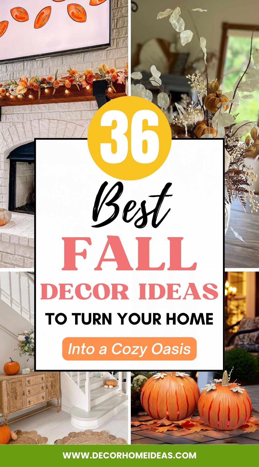 Unveil 36 mesmerizing fall decor ideas perfect for every nook of your home. Step into autumn elegance and turn your dwelling into a seasonal sanctuary