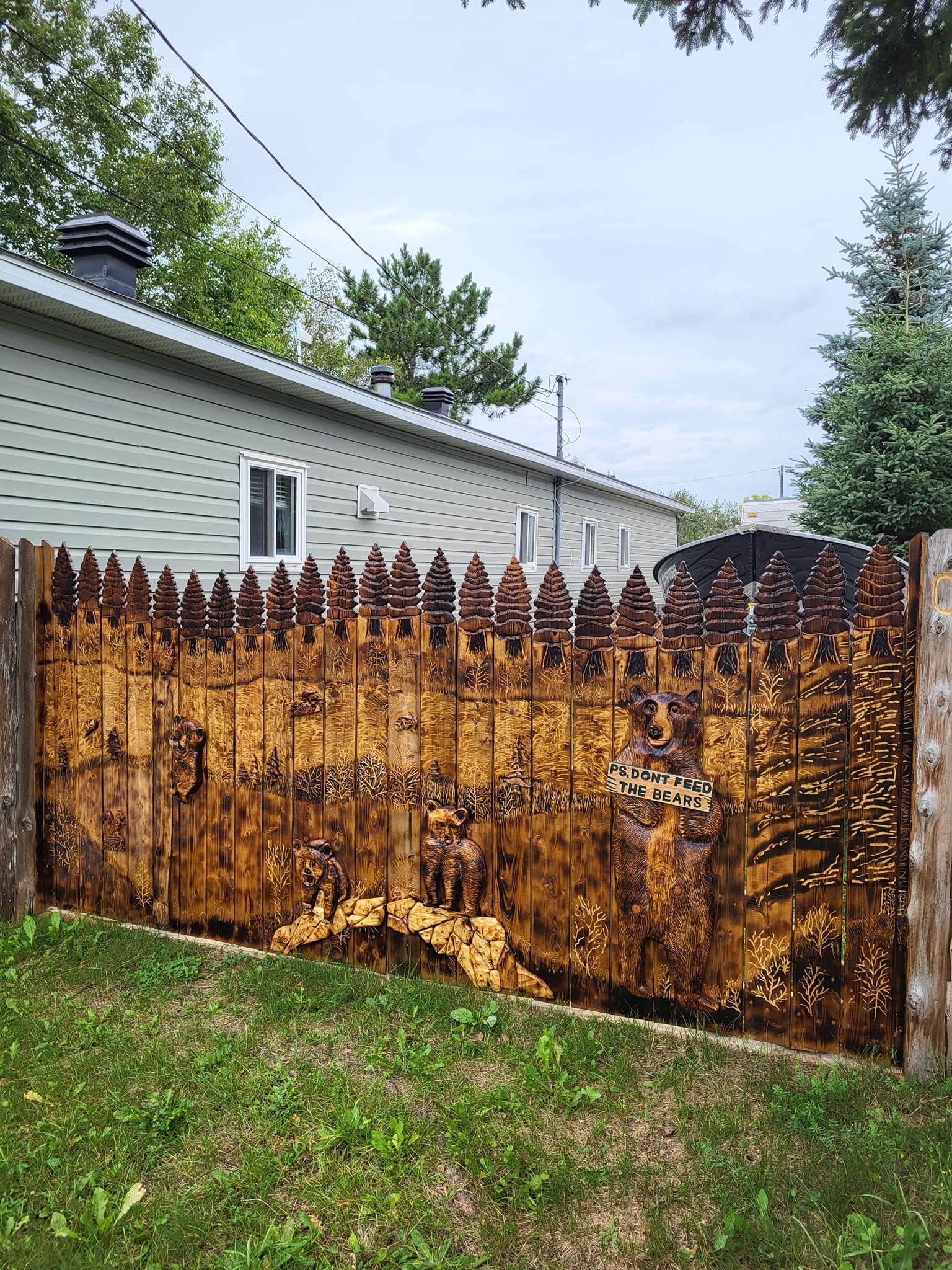 wood carved gate