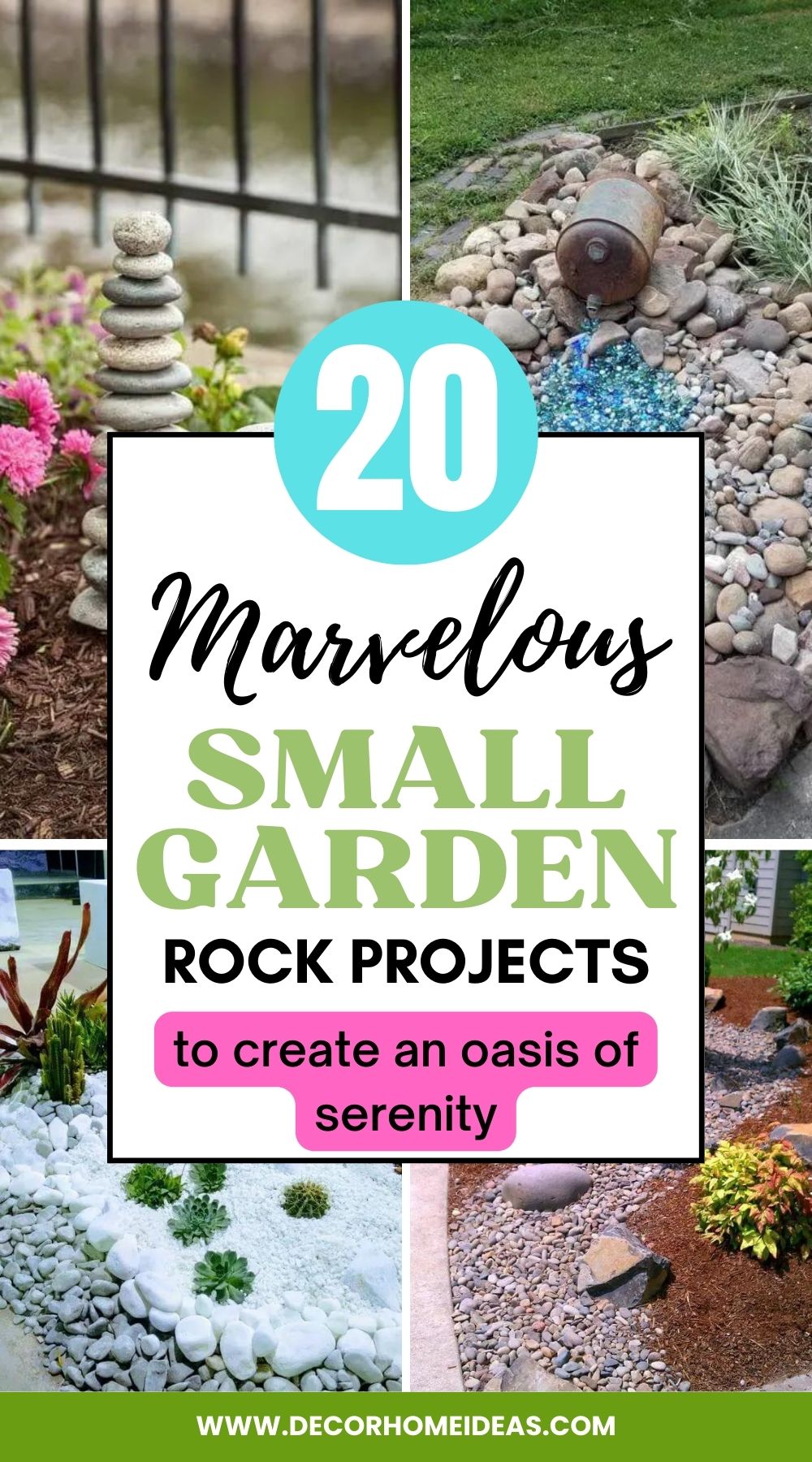Transform your small garden into a unique and beautiful outdoor space with these 20 marvelous rock projects.