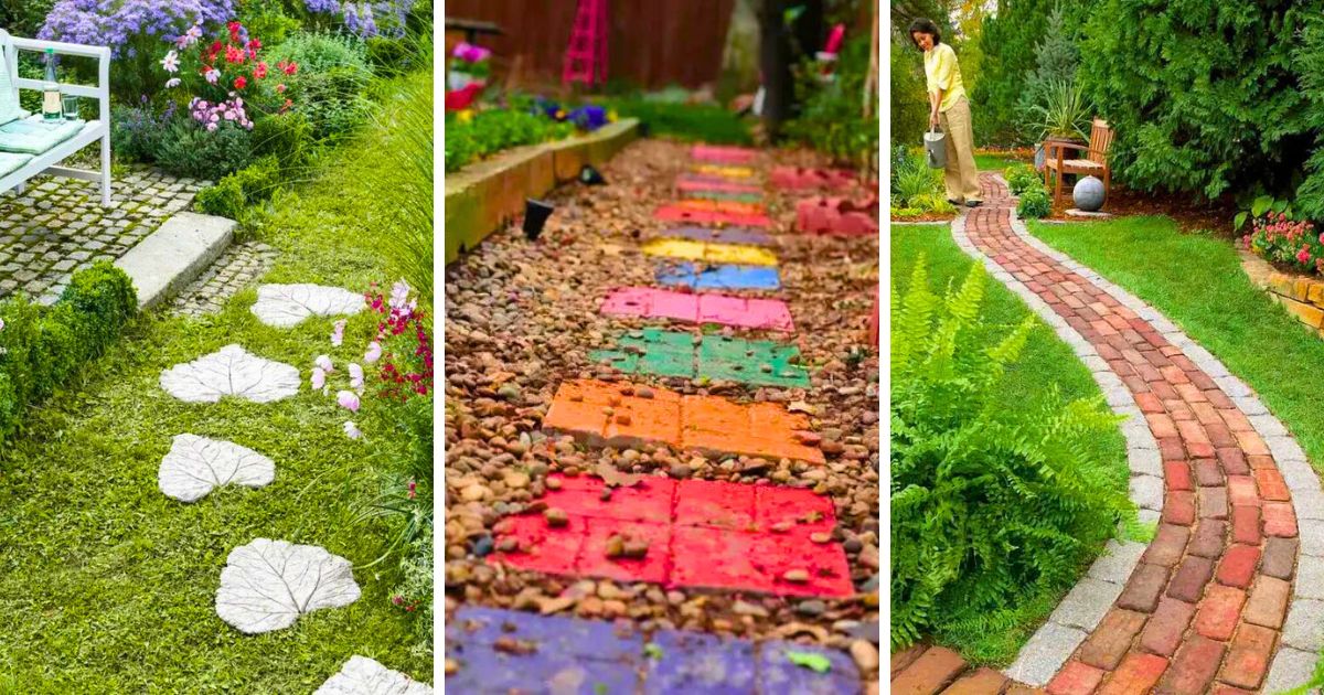 Garden Path Ideas From Recycled Materials