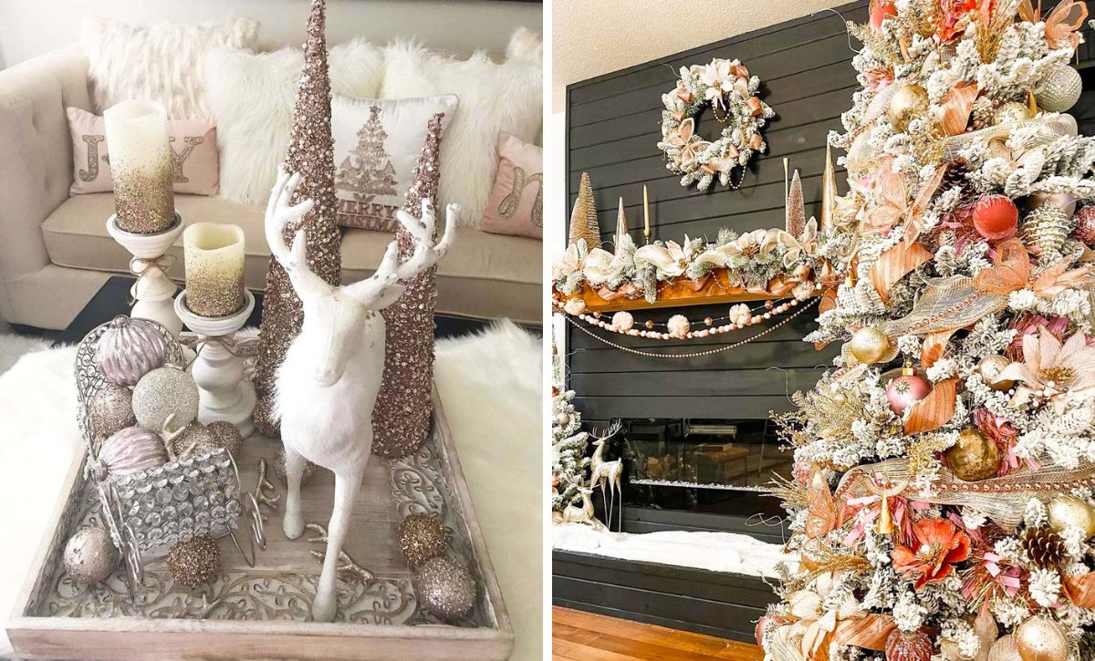 Rose Gold Christmas Decor