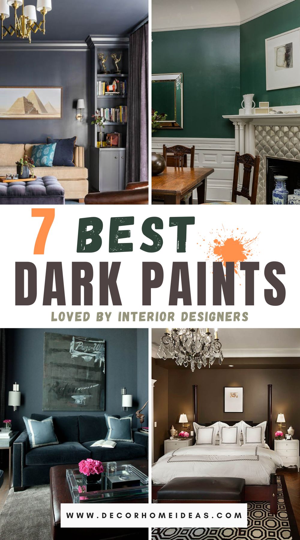 Transform your space with sophistication using the seven best dark paints favored by interior designers. Discover the allure of deep hues and explore expert-recommended shades that add elegance and style to your home.