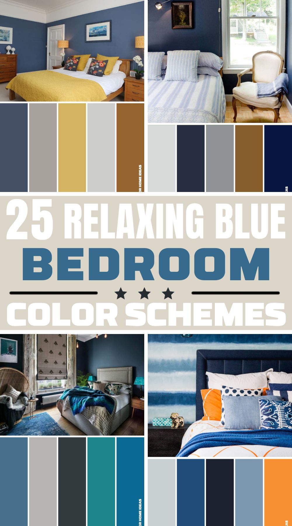 Transform your bedroom into a tranquil retreat with these 18 captivating blue color schemes. Dive into a world of serene elegance and create your personal oasis of relaxation and comfort.