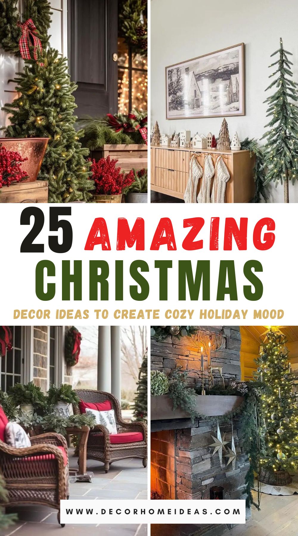 Transform your space into a cozy holiday haven with 25 enchanting Christmas decor ideas. From festive lighting to charming ornaments, discover the perfect inspiration to infuse warmth and joy into your seasonal celebrations.
