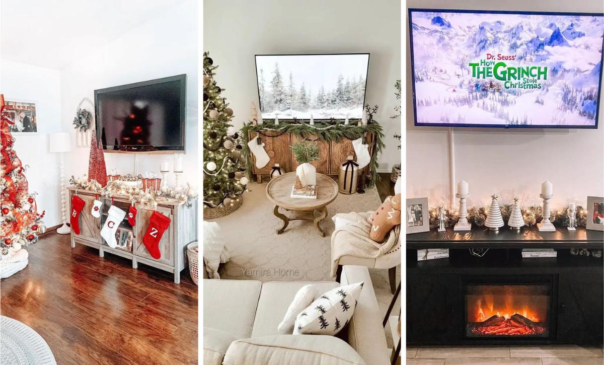 Christmas TV Stand Decor Ideas