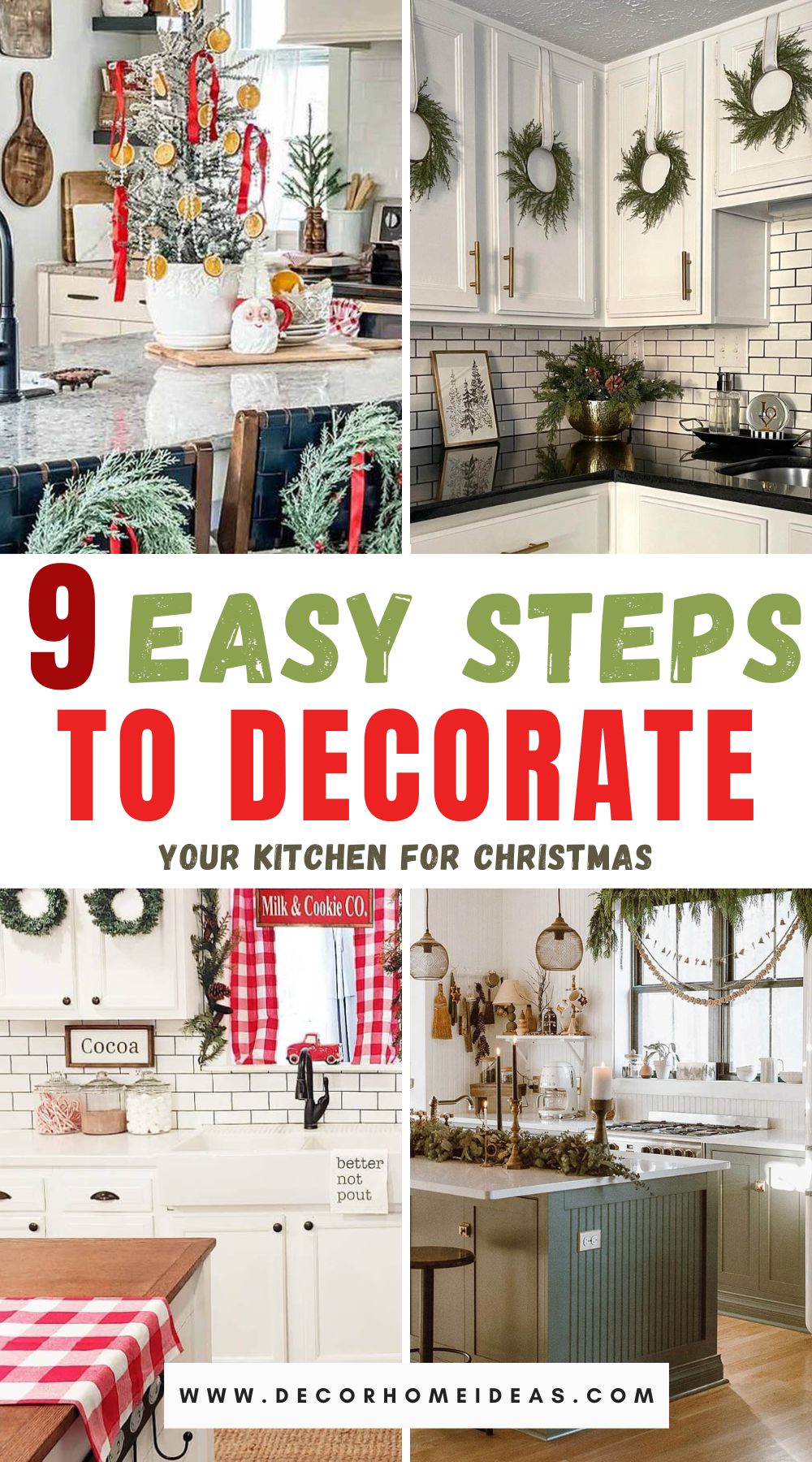 Infuse festive cheer into your kitchen with these 9 easy steps to Christmas decor perfection. Elevate your culinary space with holiday spirit using simple yet effective decoration tips that add warmth and joy to your cooking haven.