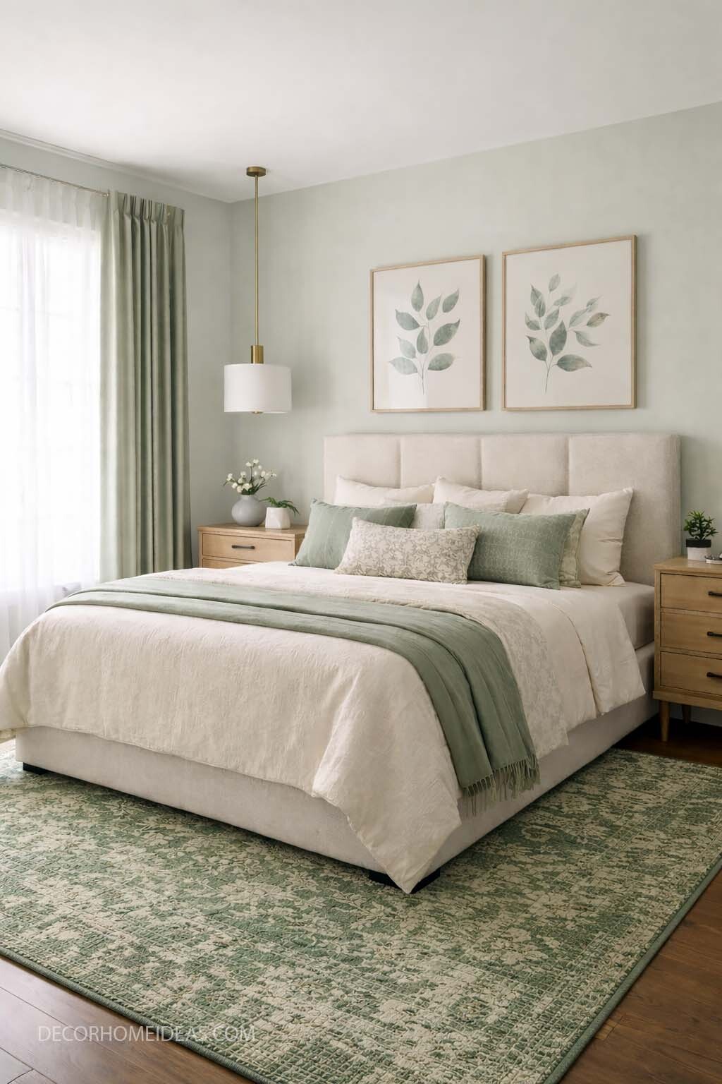 Soft Green and Neutral Bedroom Decor Ideas